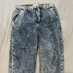 GARAGE DENIM Acid wash mom jeans